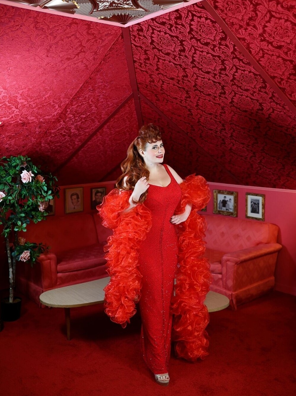 Hollywoodland Elle Rebel  Marilyn Monroe Bedazzled Pinup Evening Gown